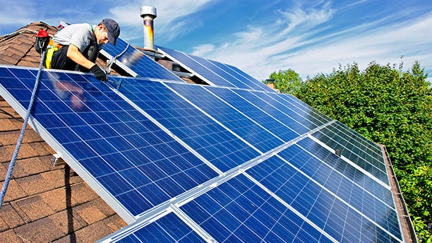 solar rooftop install